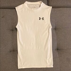 Under Armour Heatgear White Tank Top  Sleeveless Shirt Men’s Size Small